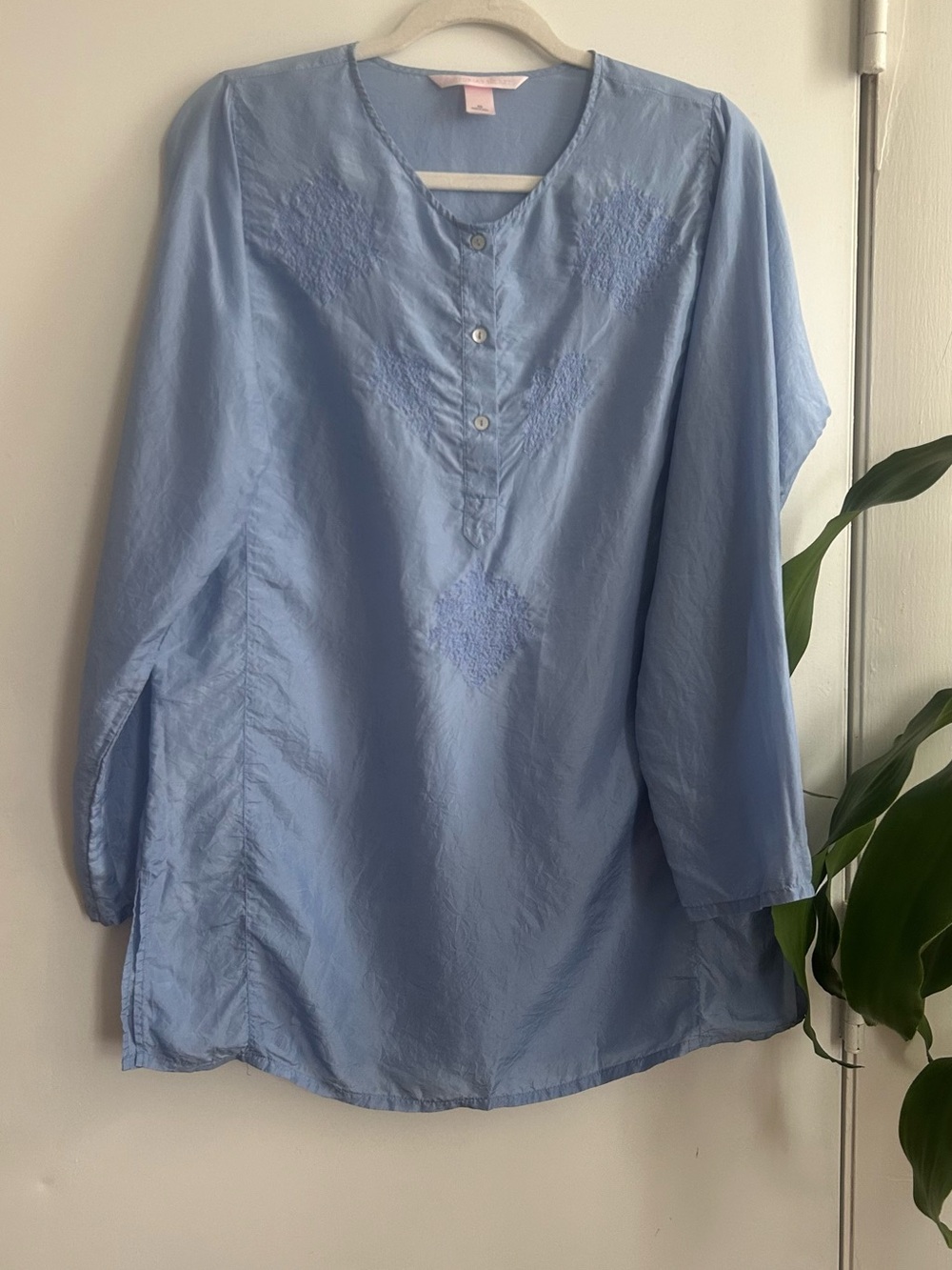 Victoria's Secret Blue Silk Top